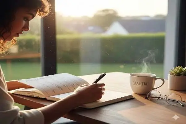 Practicing gratitude as morning habit for success