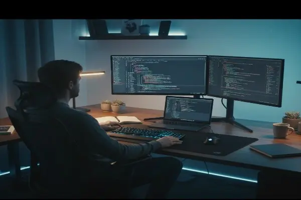 Web developer building websites using skills to earn 50,000 per month in India.