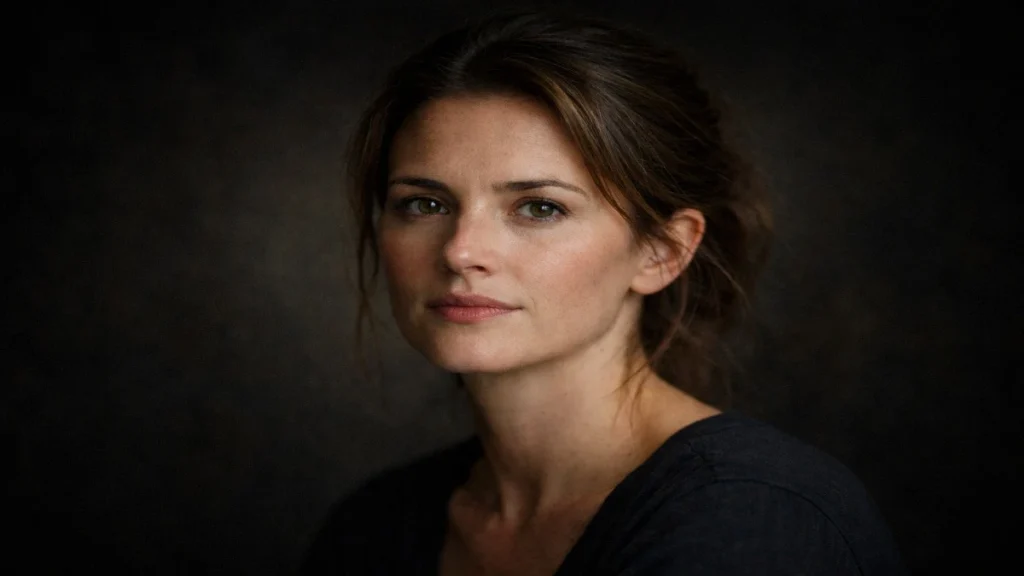 जीवन में निरंतरता का प्रतीक दिखाती शांत और आत्मविश्वासी महिला