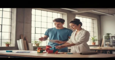 काम करते हुए आत्मविश्वास बनाते हुए लोग