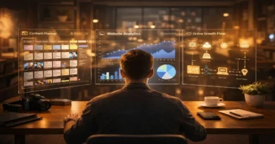 person planning What is Digital Marketing strategy with analytics and online growth visuals