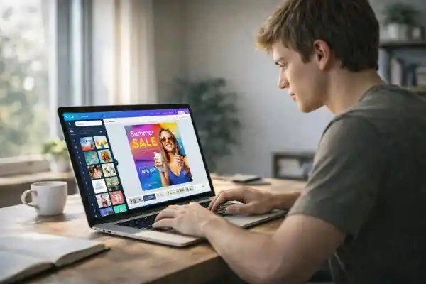 AI image generation and selling concept