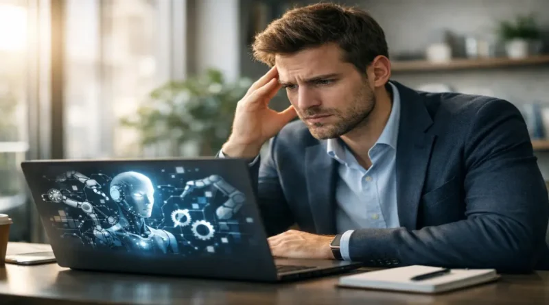 professional worried about AI replacing jobs in the future