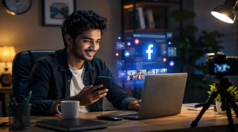 फेसबुक से पैसे कमाने की शुरुआत करता हुआ beginner creator